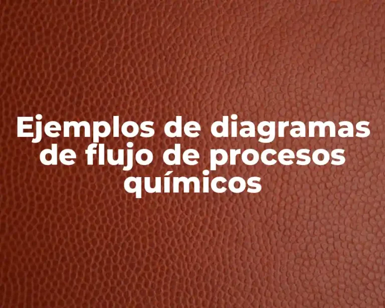 Ejemplos de diagramas de flujo de procesos químicos