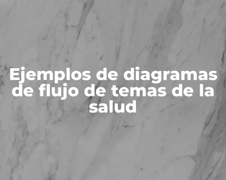 Ejemplos de diagramas de flujo de temas de la salud