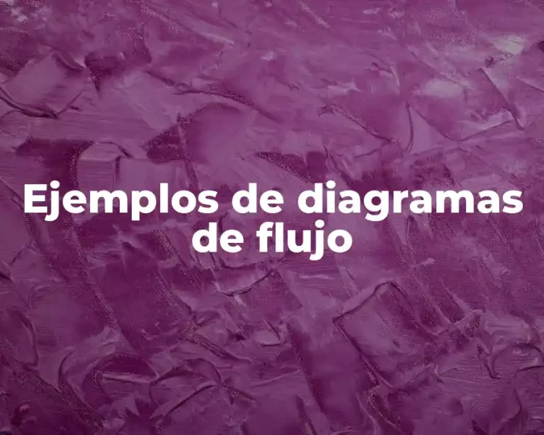Ejemplos de diagramas de flujo