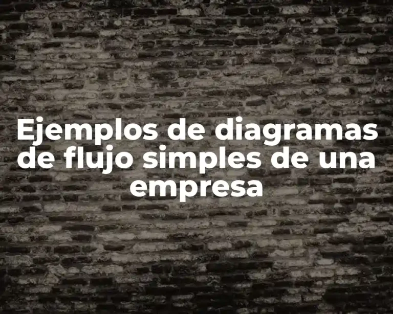 Ejemplos de diagramas de flujo simples de una empresa