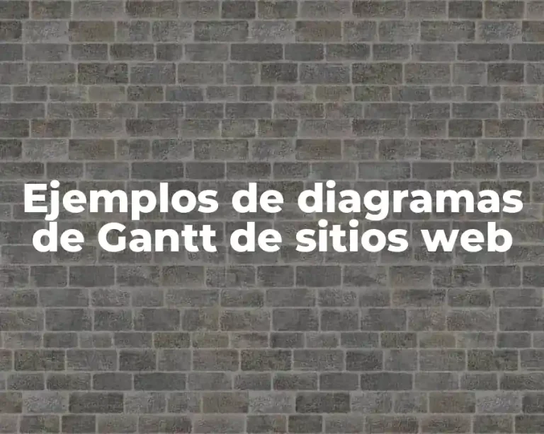 Ejemplos de diagramas de Gantt de sitios web