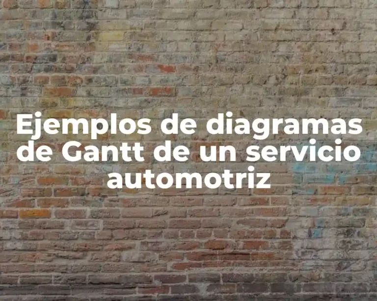 Ejemplos de diagramas de Gantt de un servicio automotriz