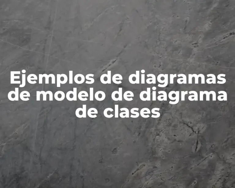 Ejemplos de diagramas de modelo de diagrama de clases