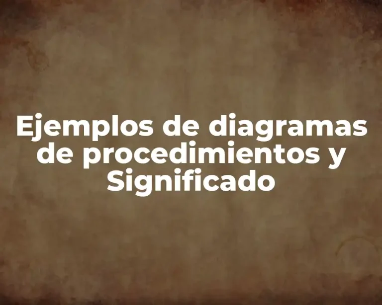 Ejemplos de diagramas de procedimientos y Significado