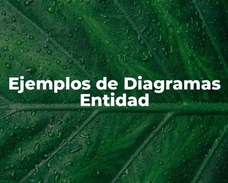 Ejemplos de Diagramas Entidad