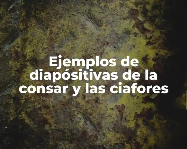 Ejemplos de diapósitivas de la consar y las ciafores