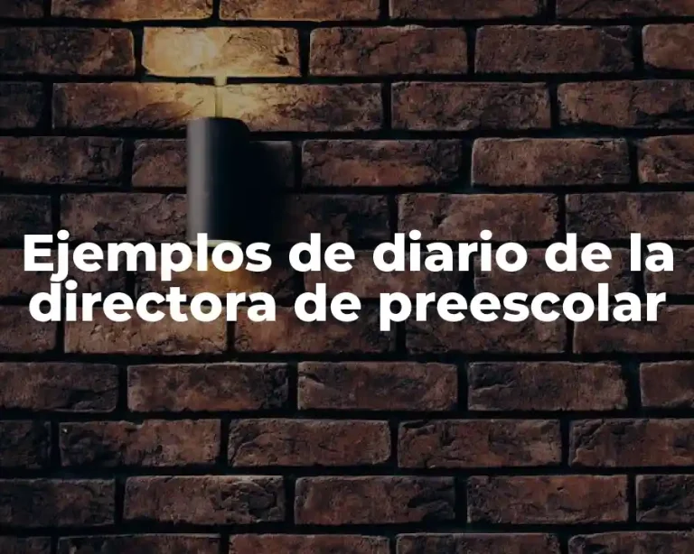 Ejemplos de diario de la directora de preescolar