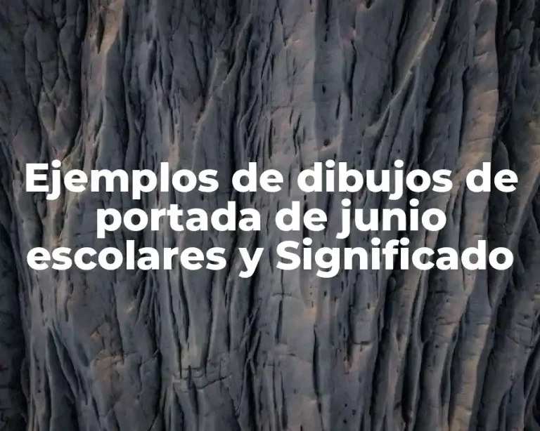 Ejemplos de dibujos de portada de junio escolares y Significado