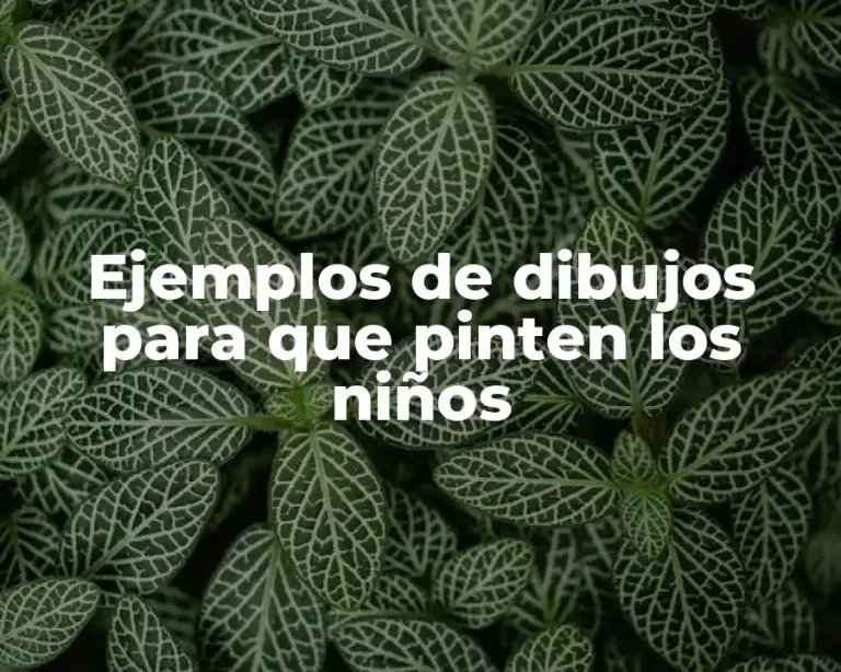 Ejemplos de dibujos para que pinten los niños
