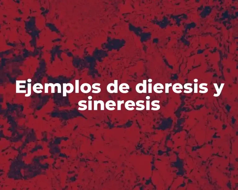Ejemplos de dieresis y sineresis