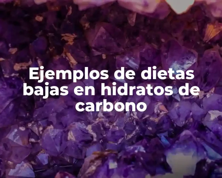 Ejemplos de dietas bajas en hidratos de carbono