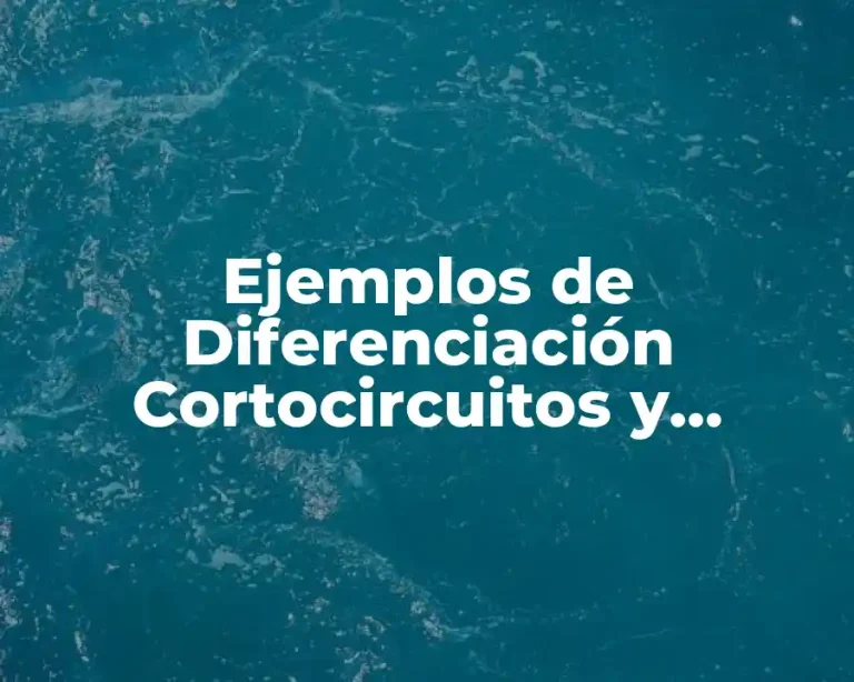 Ejemplos de Diferenciación Cortocircuitos y Significado