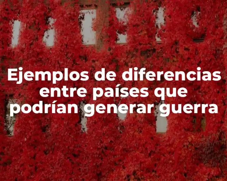 Ejemplos de diferencias entre países que podrían generar guerra