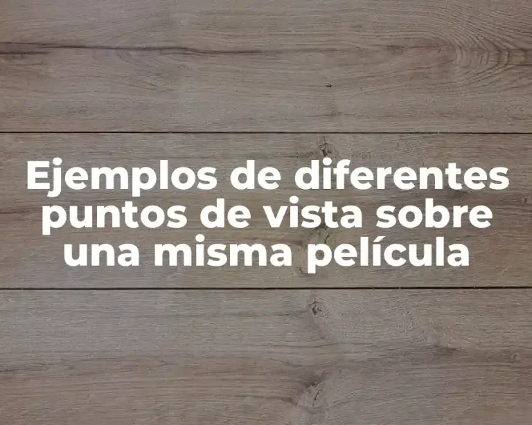 Ejemplos de diferentes puntos de vista sobre una misma película