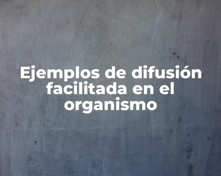 Ejemplos de difusión facilitada en el organismo