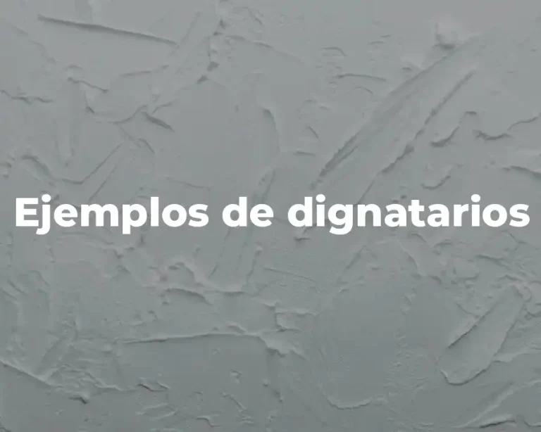 Ejemplos de dignatarios