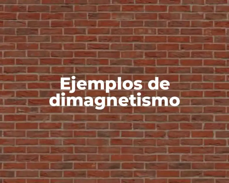 Ejemplos de dimagnetismo