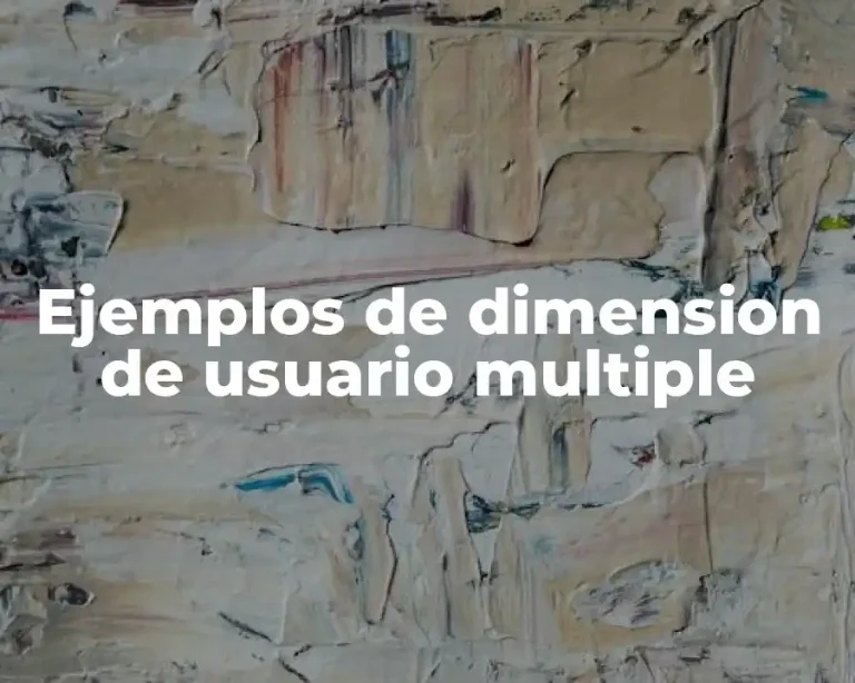 Ejemplos de dimension de usuario multiple