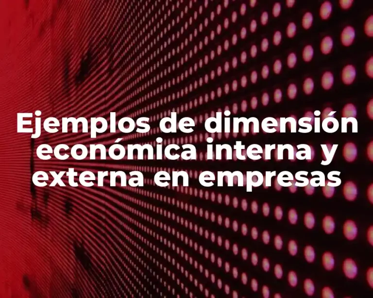 Ejemplos de dimensión económica interna y externa en empresas
