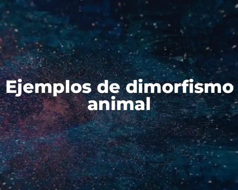 Ejemplos de dimorfismo animal