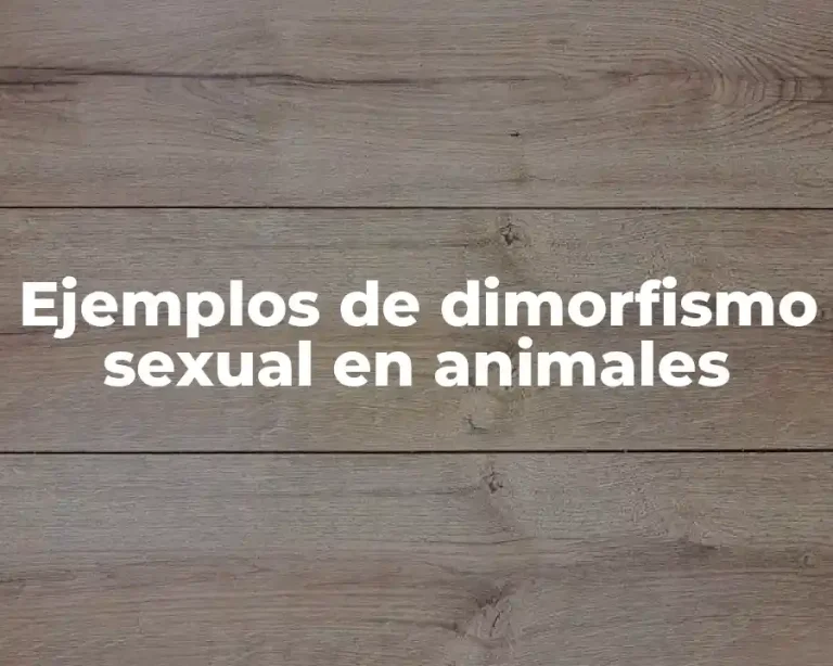 Ejemplos de dimorfismo sexual en animales