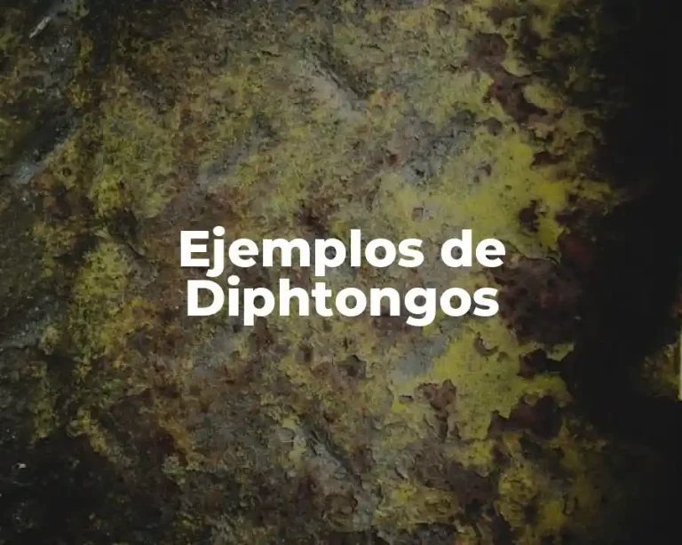 Ejemplos de Diphtongos