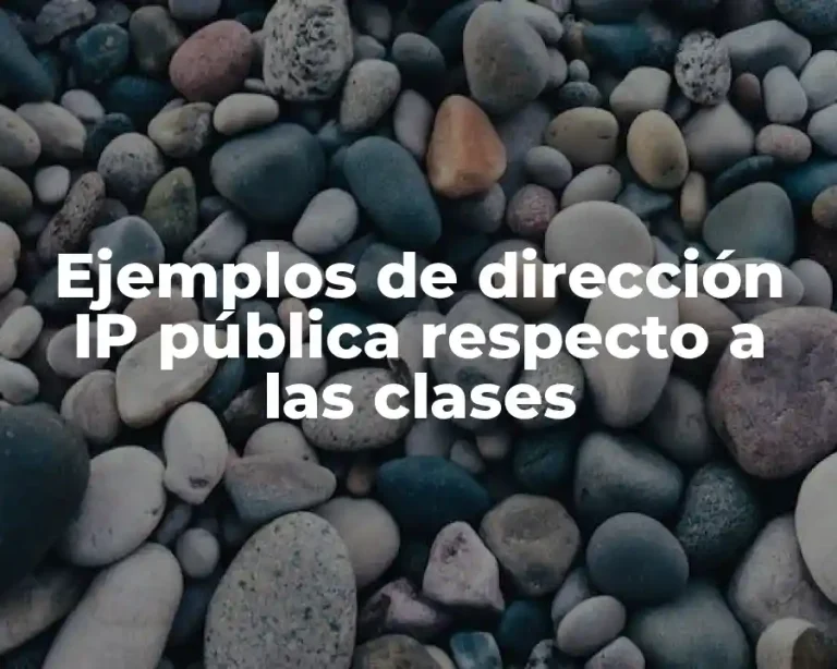 Ejemplos de dirección IP pública respecto a las clases