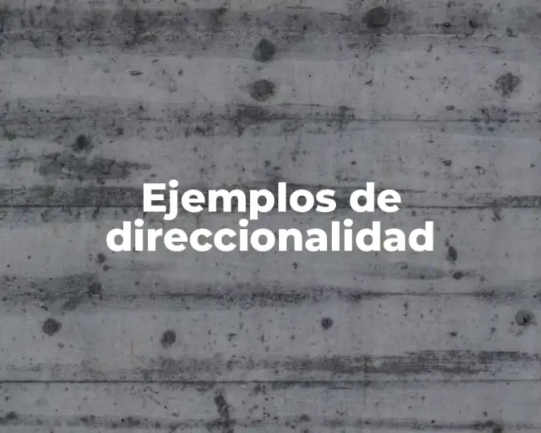 Ejemplos de direccionalidad