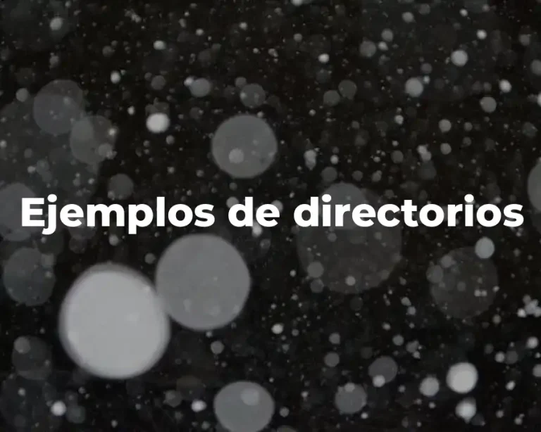Ejemplos de directorios