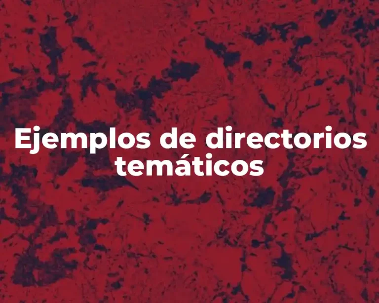 Ejemplos de directorios temáticos