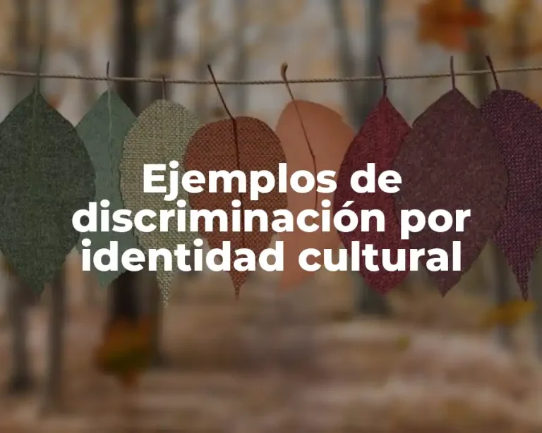 Ejemplos de discriminación por identidad cultural