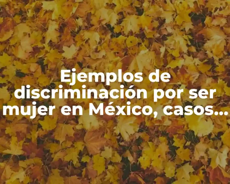 Ejemplos de discriminación por ser mujer en México, casos reales