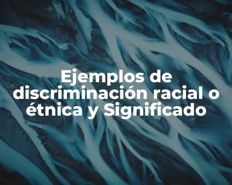 Ejemplos de discriminación racial o étnica y Significado