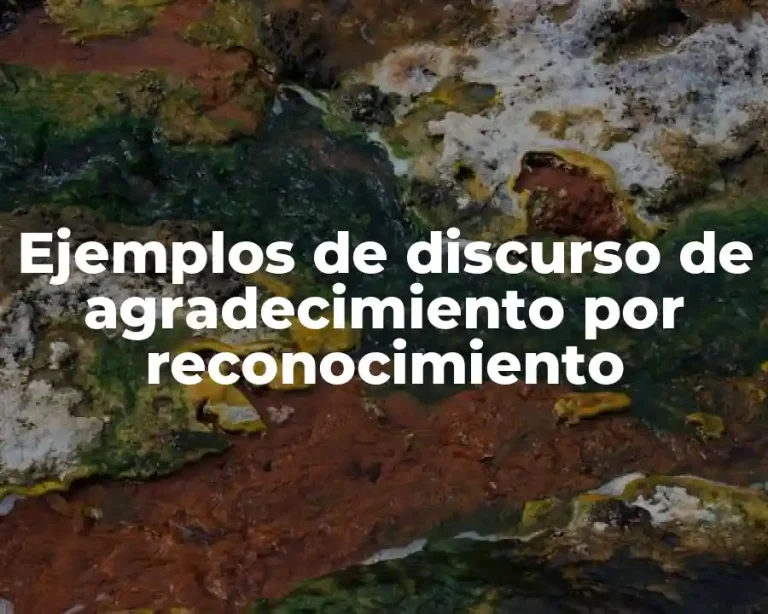 Ejemplos de discurso de agradecimiento por reconocimiento