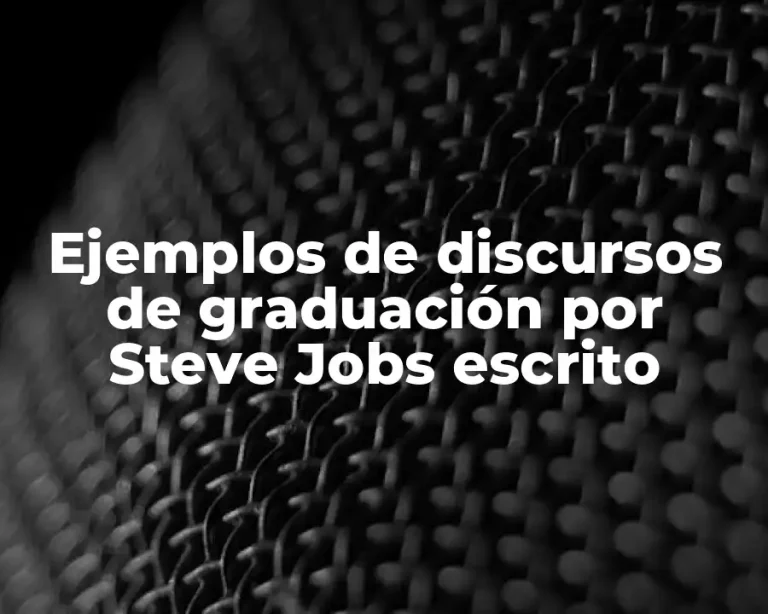 Ejemplos de discursos de graduación por Steve Jobs escrito
