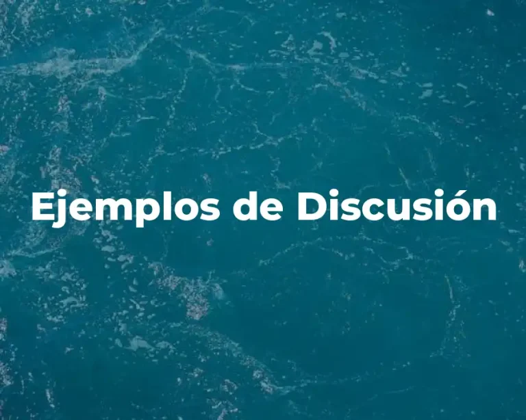 Ejemplos de Discusión