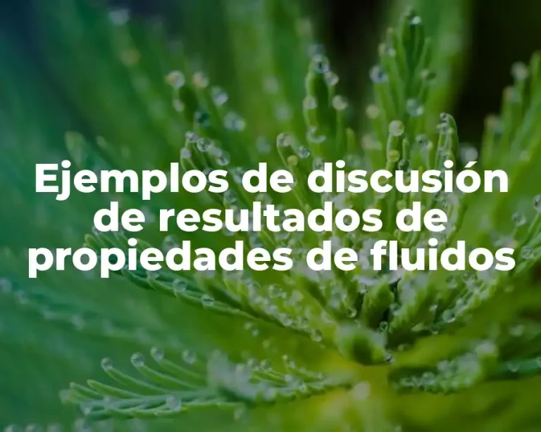 Ejemplos de discusión de resultados de propiedades de fluidos