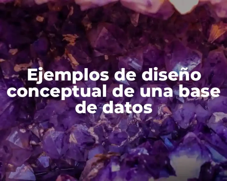 Ejemplos de diseño conceptual de una base de datos