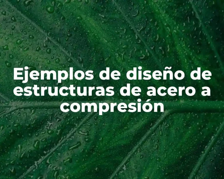 Ejemplos de diseño de estructuras de acero a compresión