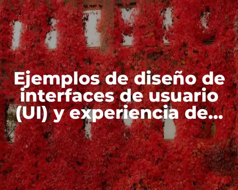 Ejemplos de diseño de interfaces de usuario (UI) y experiencia de usuario