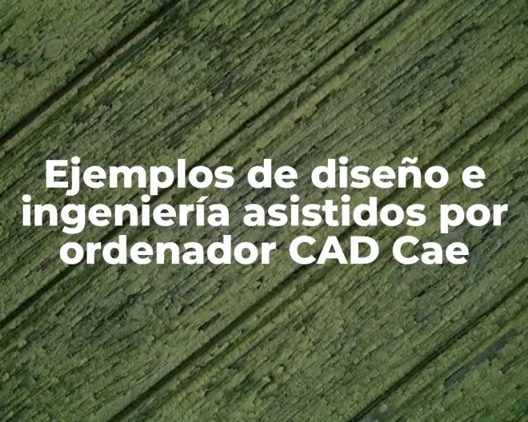 Ejemplos de diseño e ingeniería asistidos por ordenador CAD Cae