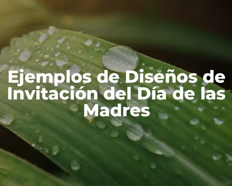 Ejemplos de Diseños de Invitación del Día de las Madres