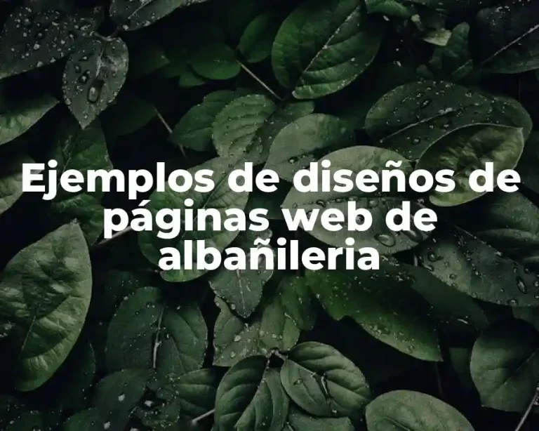 Ejemplos de diseños de páginas web de albañileria