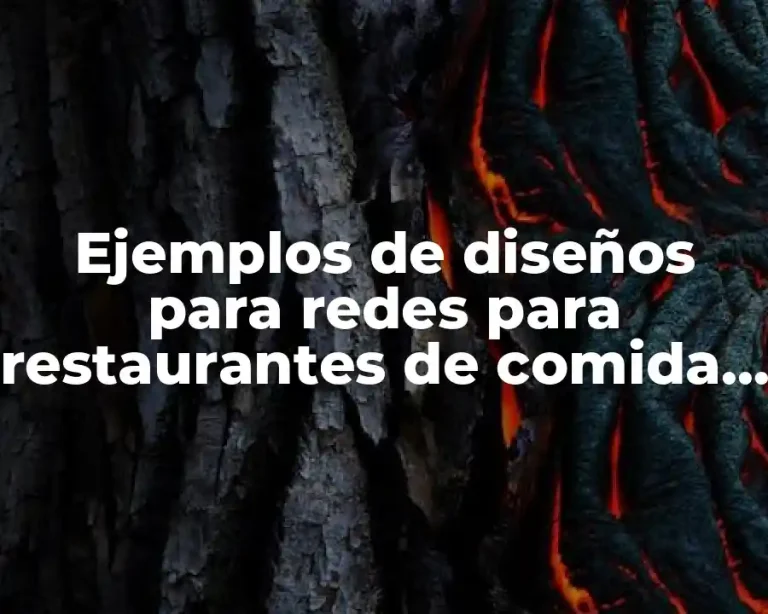 Ejemplos de diseños para redes para restaurantes de comida saludable