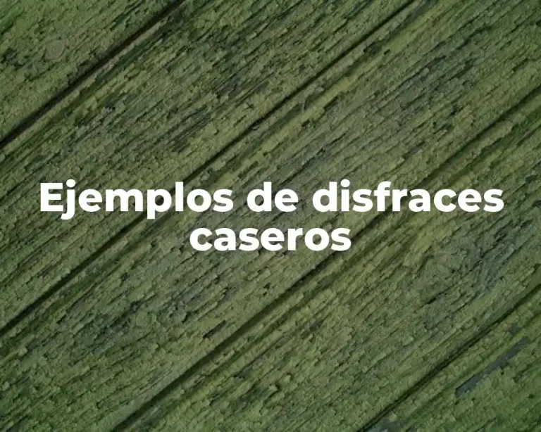 Ejemplos de disfraces caseros