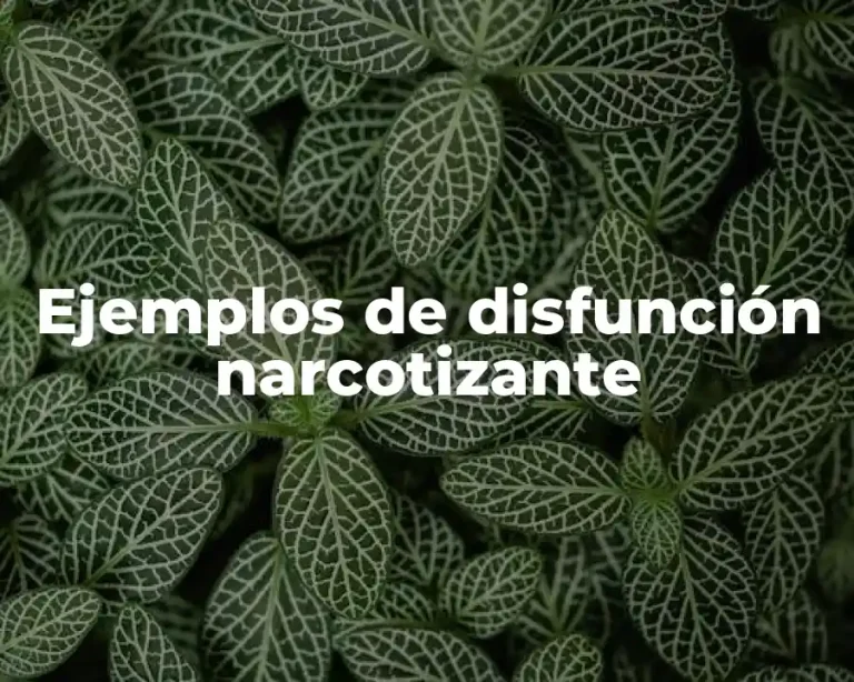 Ejemplos de disfunción narcotizante