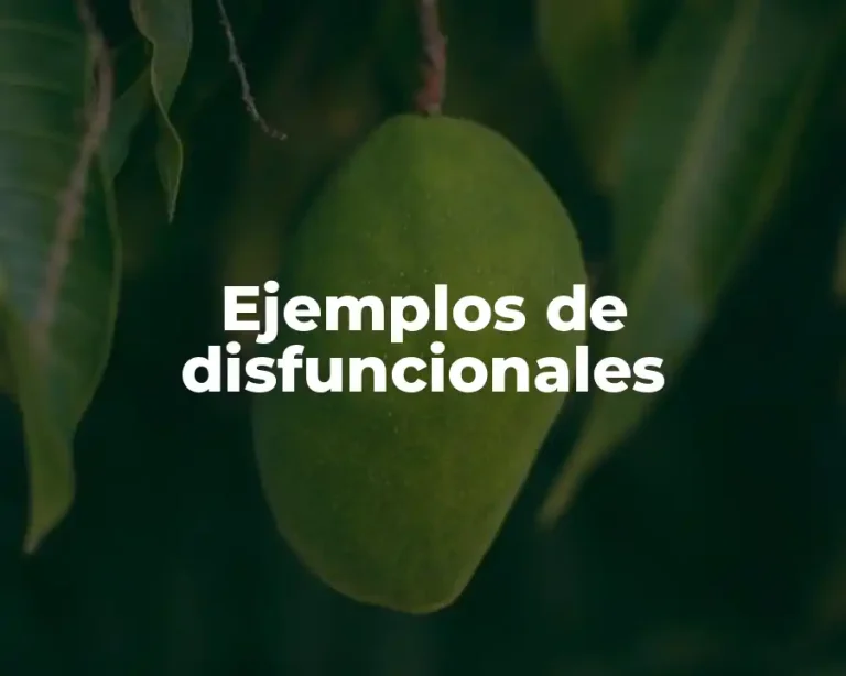 Ejemplos de disfuncionales