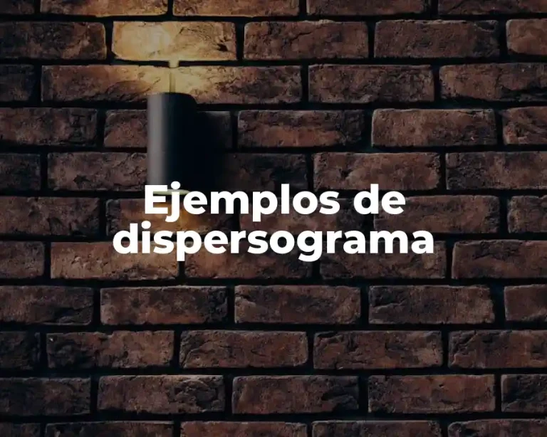 Ejemplos de dispersograma