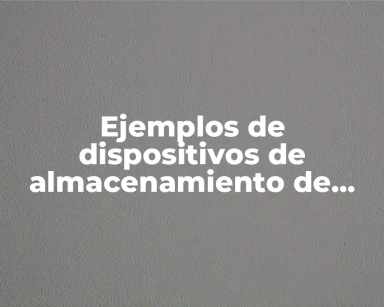 Ejemplos de dispositivos de almacenamiento de estado solido