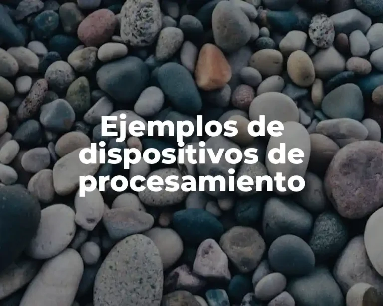 Ejemplos de dispositivos de procesamiento